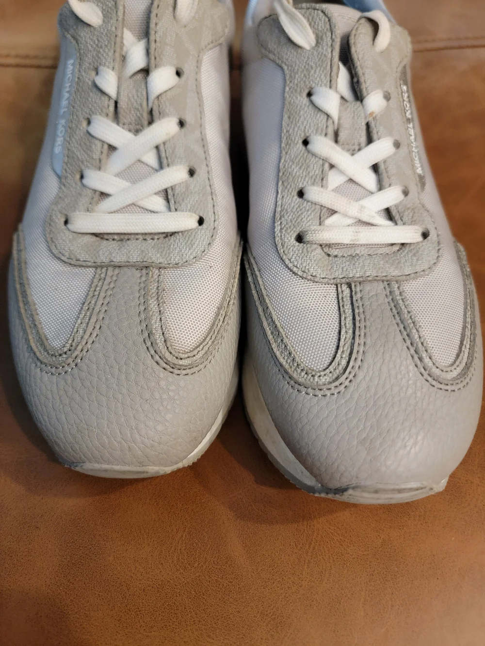 Michael Kors Light Gray Lace-Up Sneakers